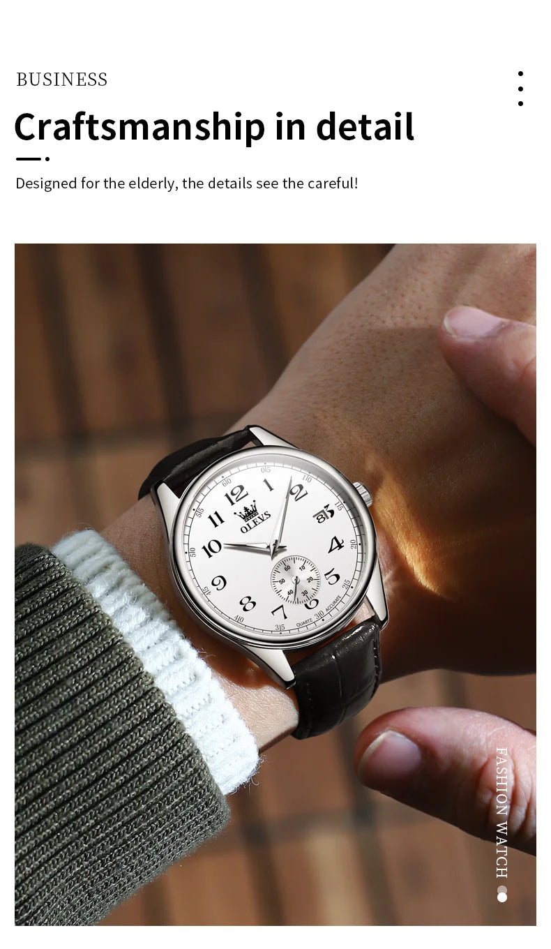 Olevs Leather Strap WaterproofQuartz Watch for Men - Premium Watches from Zeppelin - Just $40! Shop now at Dressmycell.com Olevs Leather Strap WaterproofQuartz Watch for Men - Premium Watches from Zeppelin - Just $40! Shop now at Dressmycell.com